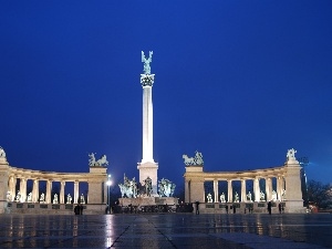 Millennium Monument, Heroes Square, Budapest, Hungary