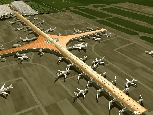 pekin, model, airport