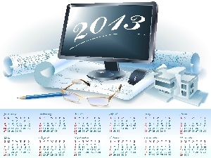 monitor, Project, Calendar, 2013
