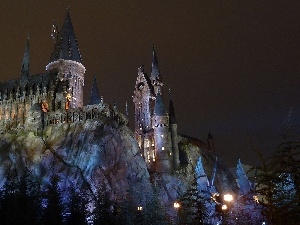 Castle, Monument, Floodlit