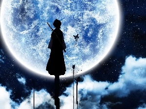 Rukia, moon, bleach