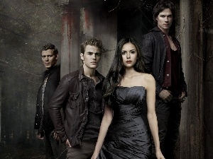 Joseph Morgan, ian somerhalder, Nina Dobrev, Paul Wesley