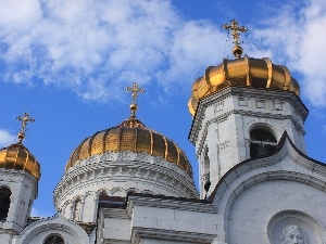 Cerkiew, Cathedral of Christ the Savior, Russia, Domes, Moscow
