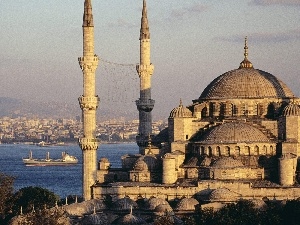 mosque, blue, Turkey, Istanbul