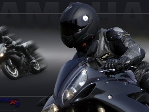 motor-bike, Motorcyclist, Yamaha YZF-R1