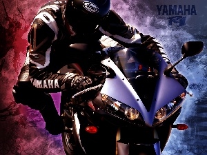 Becks - motorbike, motor-bike, Yamaha YZF R1, Motorcyclist