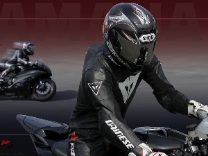 Motorcyclist, motor-bike, Yamaha YZF-R6