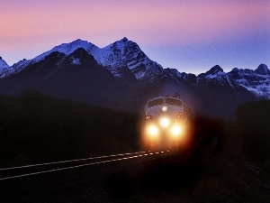 ##, Mountains, Train