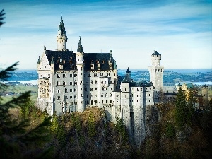 Mountains, Neuschwanstein Castle, Germany, Alps, Bavaria