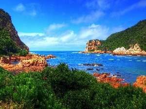 Gulf, Mountains, sea