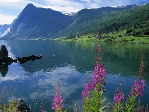 Mountains, Norway, lake, Jolstravatnet