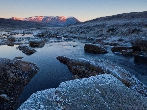 Stones, Mountains, River