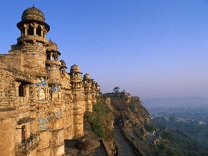 Mountains, Gables, structures, an