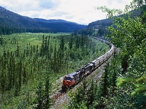 Train, Mountains, long
