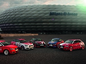 cars, Munich, Germany, Stadium, Audi, Allianz Arena