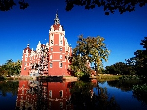 Park Muzakowski, Germany, Palace Pueckler, lake, Bad Muskau