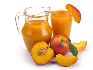 nectar, juice, jug, peaches
