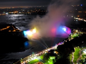 Niagara Falls, night, waterfall