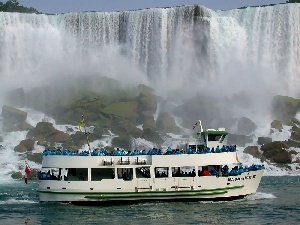 Niagara Falls, waterfall, Ship, cruise