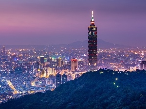 night, Taipei 101, Town