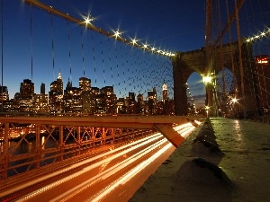 Night, light, bridge, Bruklinski