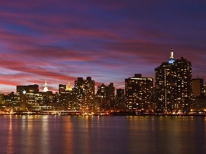 Floodlit, Night, Manhattan