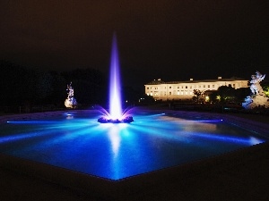 Night, light, fountain, color