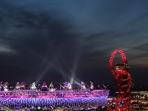 Stadium, Night, Floodlit