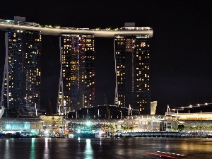 Town, Night, Singapur