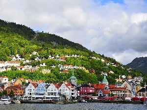 Norway, Bergen, panorama, town