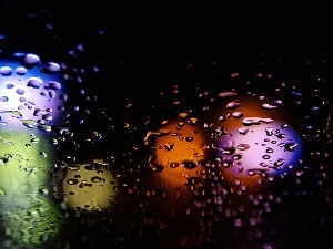 objects, color, drops, Rain