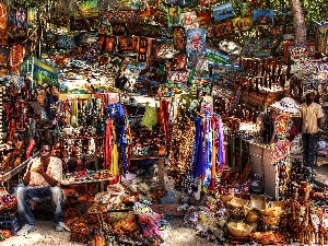 oddments, color, Stalls, Retailers