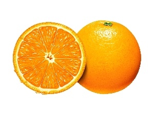 orange, juicy