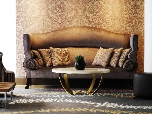 table, ottoman, Armchair