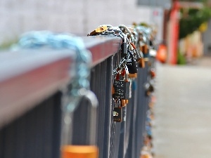 Padlocks, Pozna?, bridge, strings, Jordan