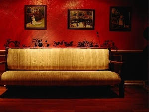 Sofa, Paintings, Room