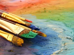 Paints, Brushes