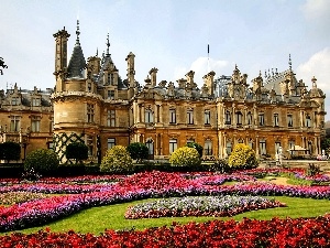 palace, hall, England, Garden, Waddesdon