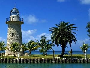 Palms, maritime, Floryda, Lighthouse
