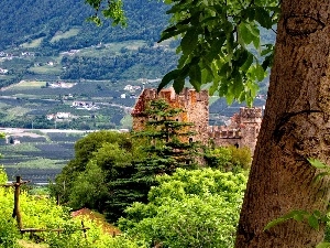 Castle, panorama, ruins