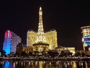 panorama, Night, Las Vegas