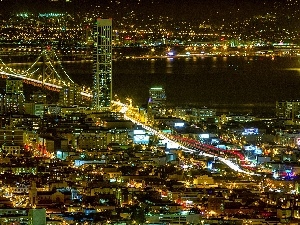 panorama, night, San Francisco