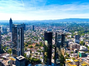 panorama, Menem, Frankfurt, town, by