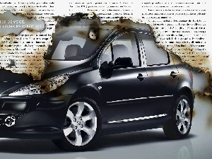 Paper, burnt, Peugeot, 307