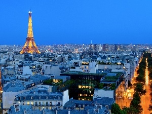 Paris, Dusk, Eiffla Tower