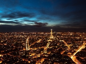 Night, Paris, Town