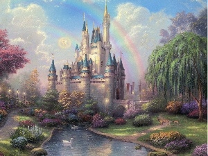 Park, Great Rainbows, Castle, brook