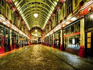 passage, stores, Street, London, Houses