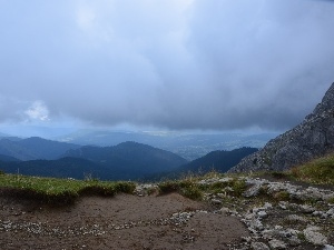 Mountains, Path, View
