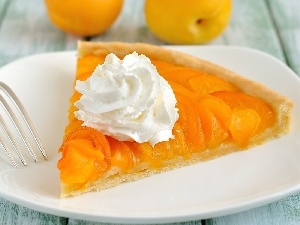 peach, cake